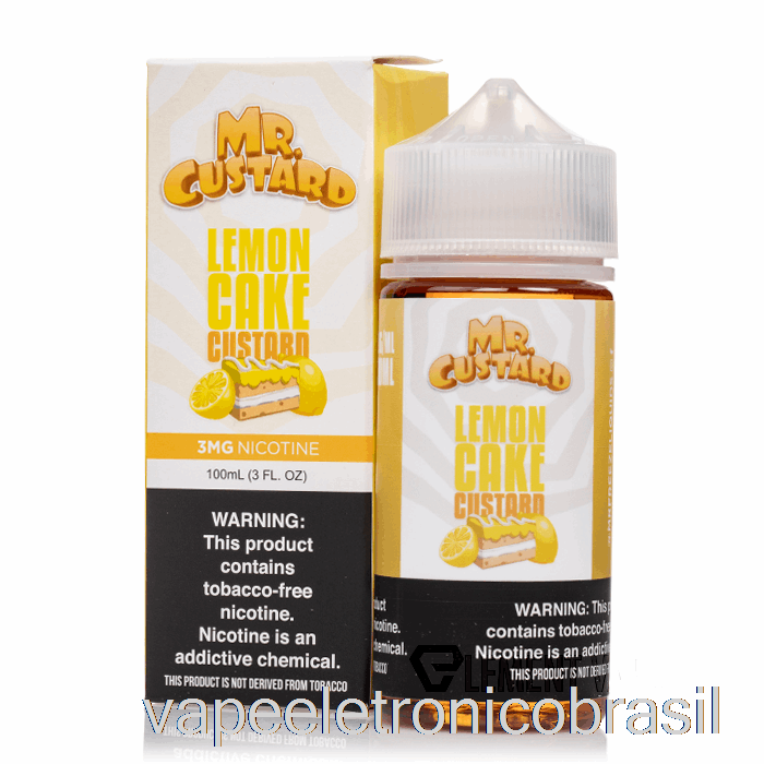 Vape Recarregável Creme De Bolo De Limão - Mr Creme - 100ml 3mg